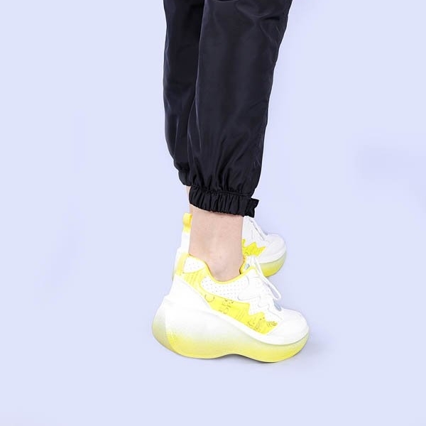 Γυναικεία αθλητικά παπούτσια Sabah κίτρινα, 4 - Kalapod.gr